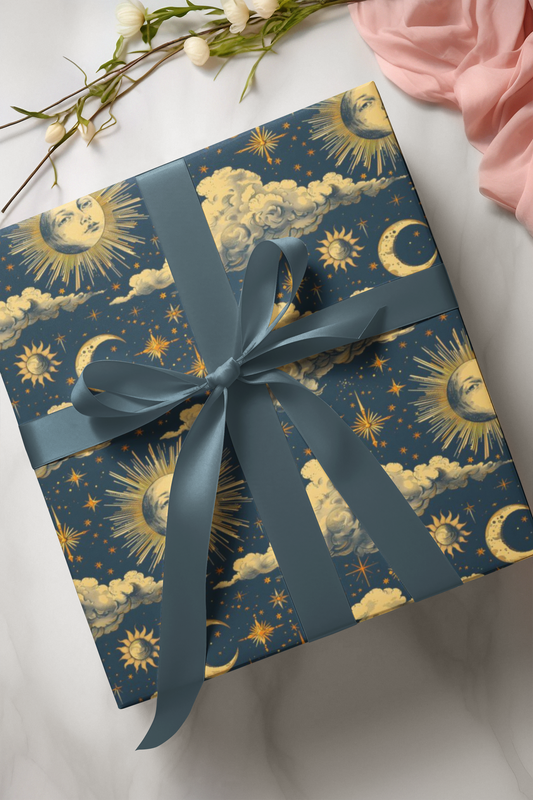 Celestial Gift Wrap Papers - Mythical Vintage Motif