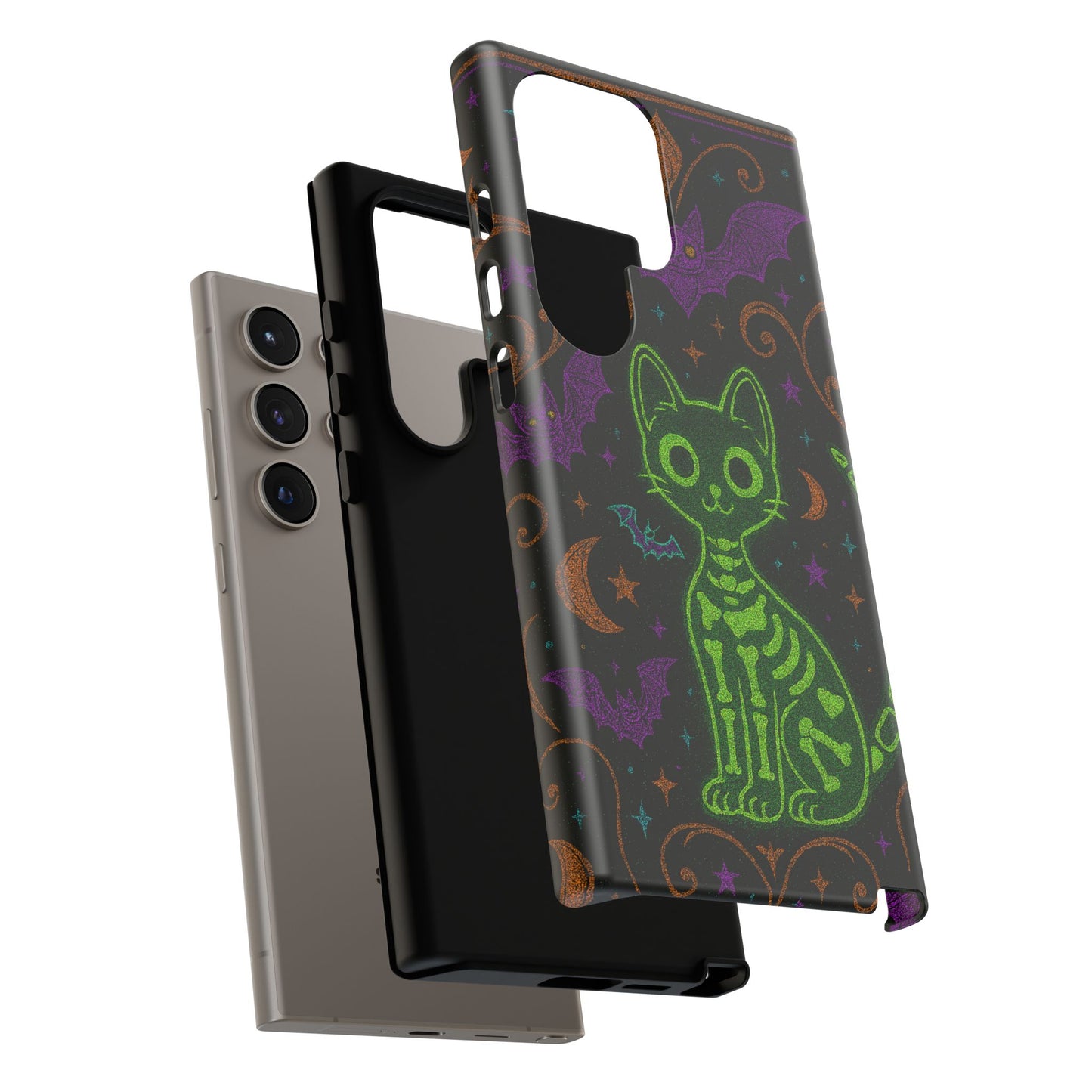 Skeleton Cat Phone Case