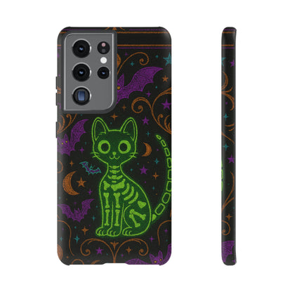 Skeleton Cat Phone Case