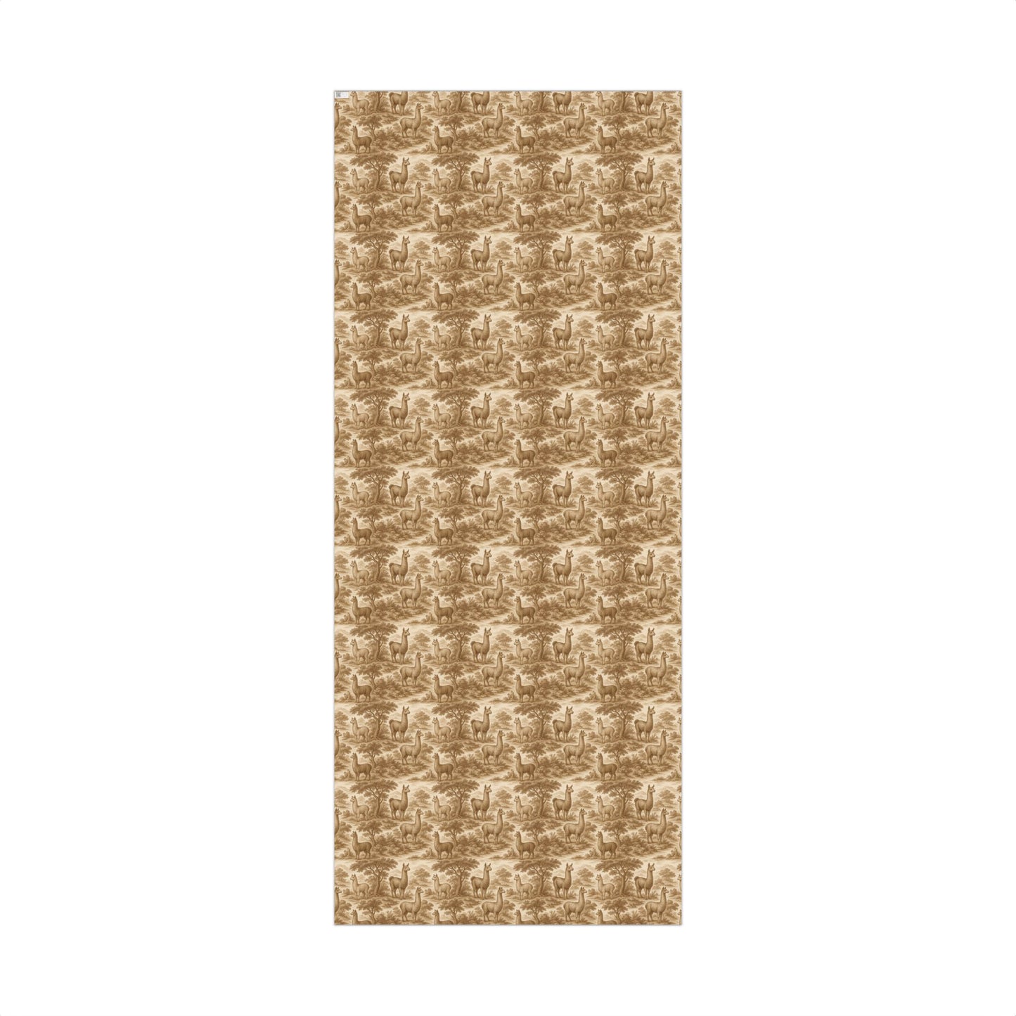 Toile De Joyu Gift Wrapping Paper With Llamas, Vintage Style Alpacas Present Wraps