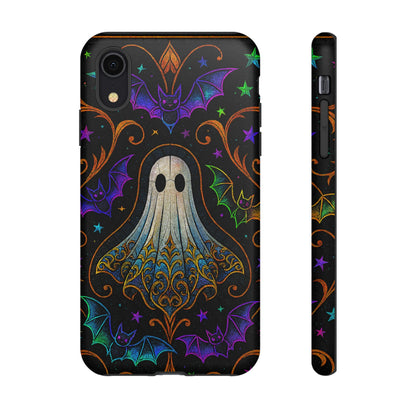 Spooky Cute Ghost Phone Cases - Adorable Neon Bats
