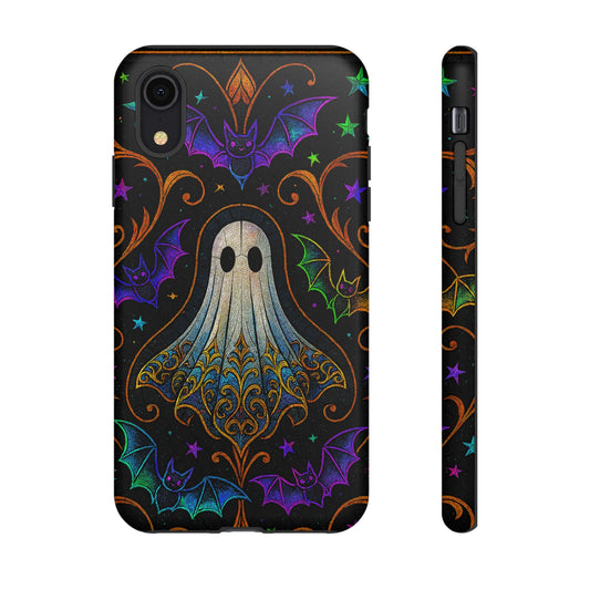 Spooky Cute Ghost Phone Cases - Adorable Neon Bats