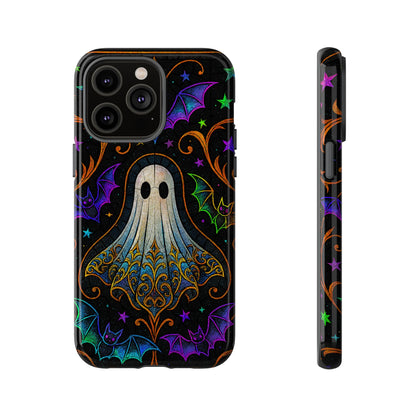 Spooky Cute Ghost Phone Cases - Adorable Neon Bats