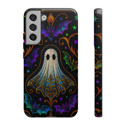 Spooky Cute Ghost Phone Cases - Adorable Neon Bats