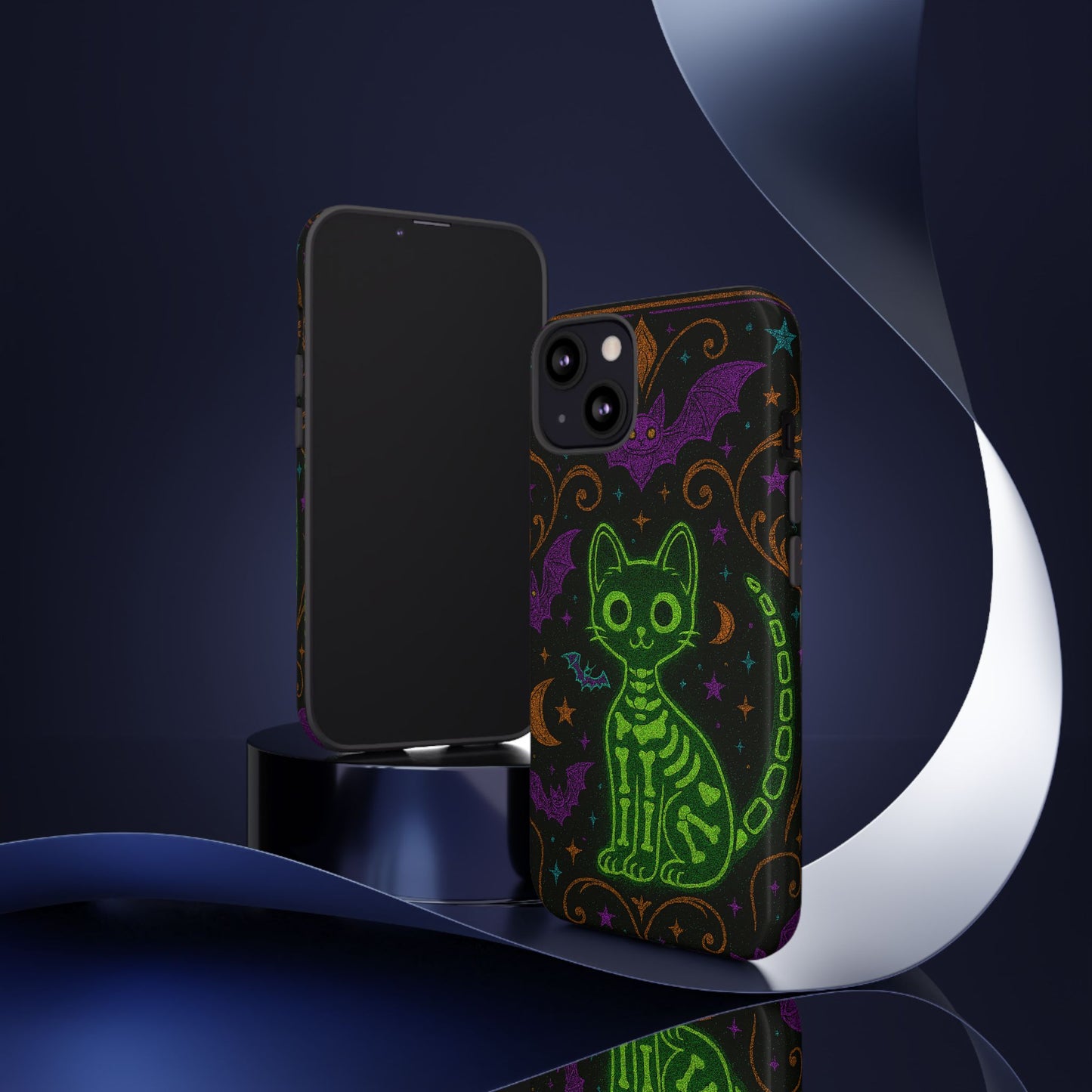 Skeleton Cat Phone Case
