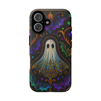 Spooky Cute Ghost Phone Cases - Adorable Neon Bats