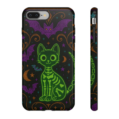 Skeleton Cat Phone Case