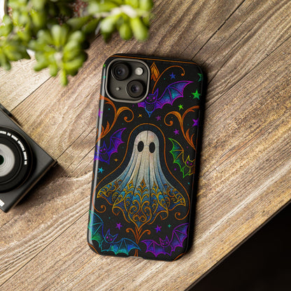 Spooky Cute Ghost Phone Cases - Adorable Neon Bats