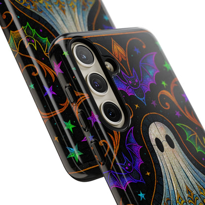 Spooky Cute Ghost Phone Cases - Adorable Neon Bats