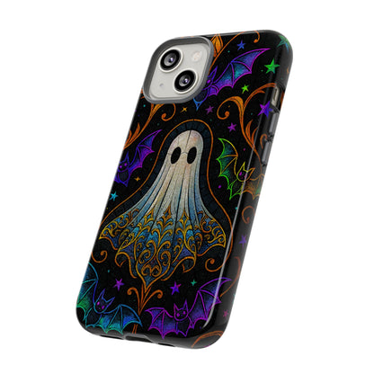 Spooky Cute Ghost Phone Cases - Adorable Neon Bats