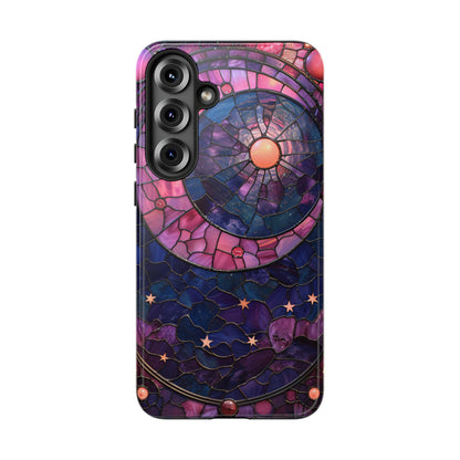 Pink Moon Tough Phone Cases in  Stained Glass Design