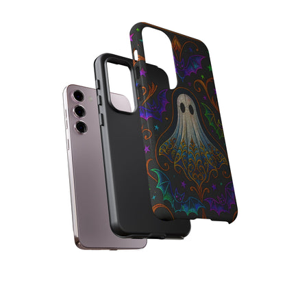 Spooky Cute Ghost Phone Cases - Adorable Neon Bats