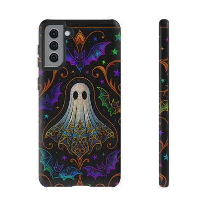 Spooky Cute Ghost Phone Cases - Adorable Neon Bats