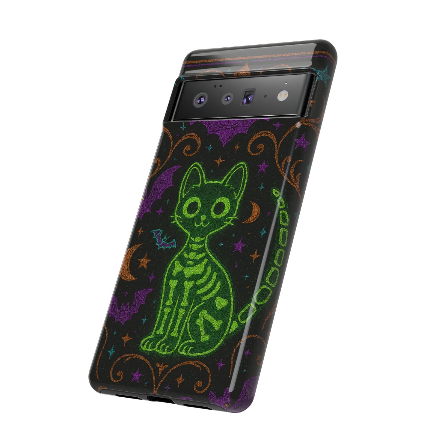 Skeleton Cat Phone Case