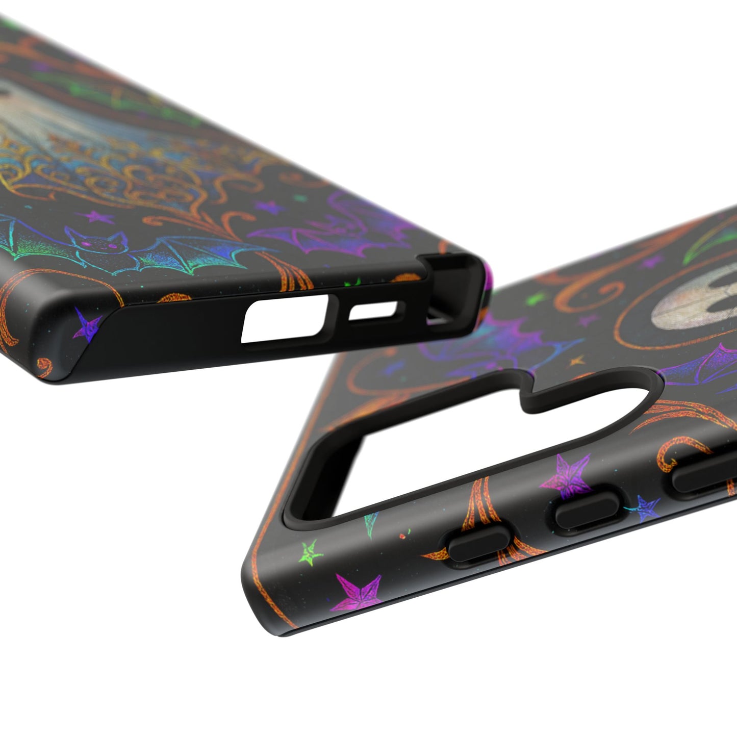 Spooky Cute Ghost Phone Cases - Adorable Neon Bats