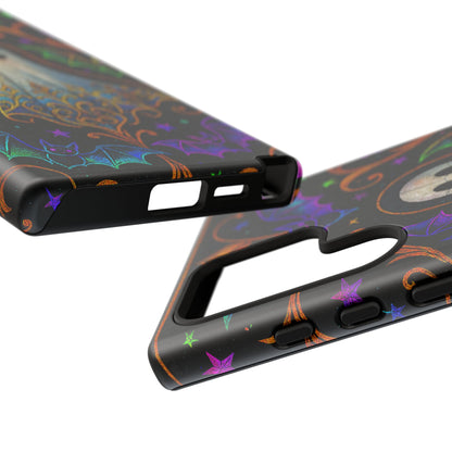 Spooky Cute Ghost Phone Cases - Adorable Neon Bats