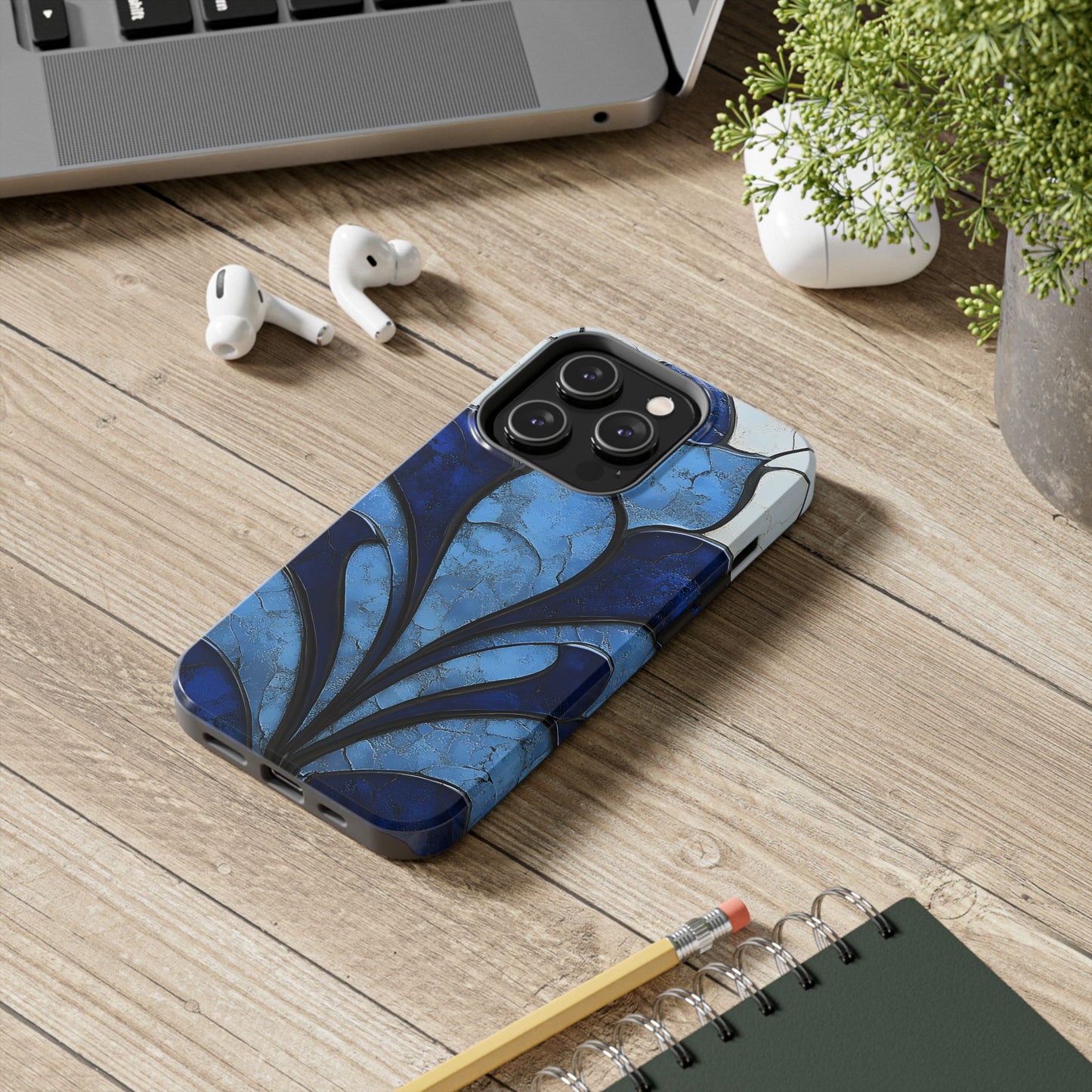 Blue Sapphire Art Deco Tough Phone Case