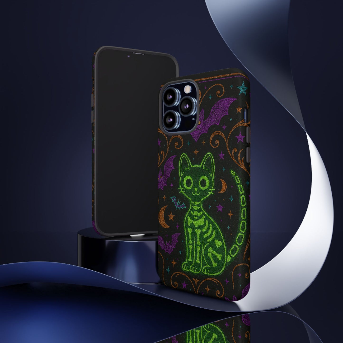 Skeleton Cat Phone Case