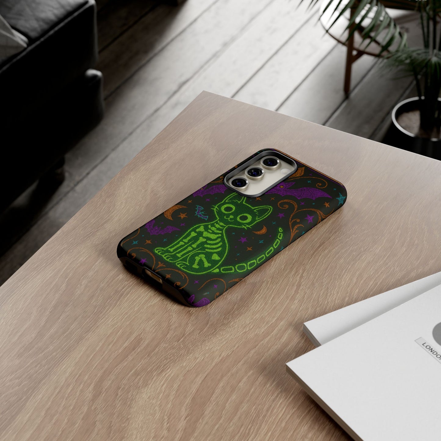Skeleton Cat Phone Case