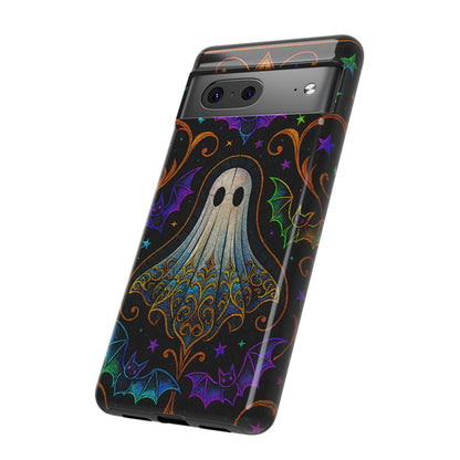 Spooky Cute Ghost Phone Cases - Adorable Neon Bats