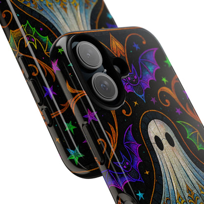 Spooky Cute Ghost Phone Cases - Adorable Neon Bats