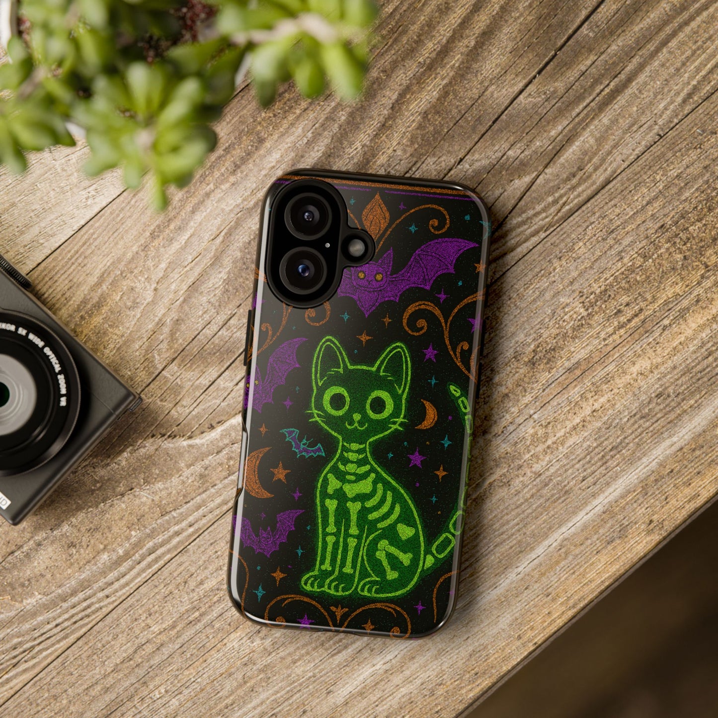 Skeleton Cat Phone Case