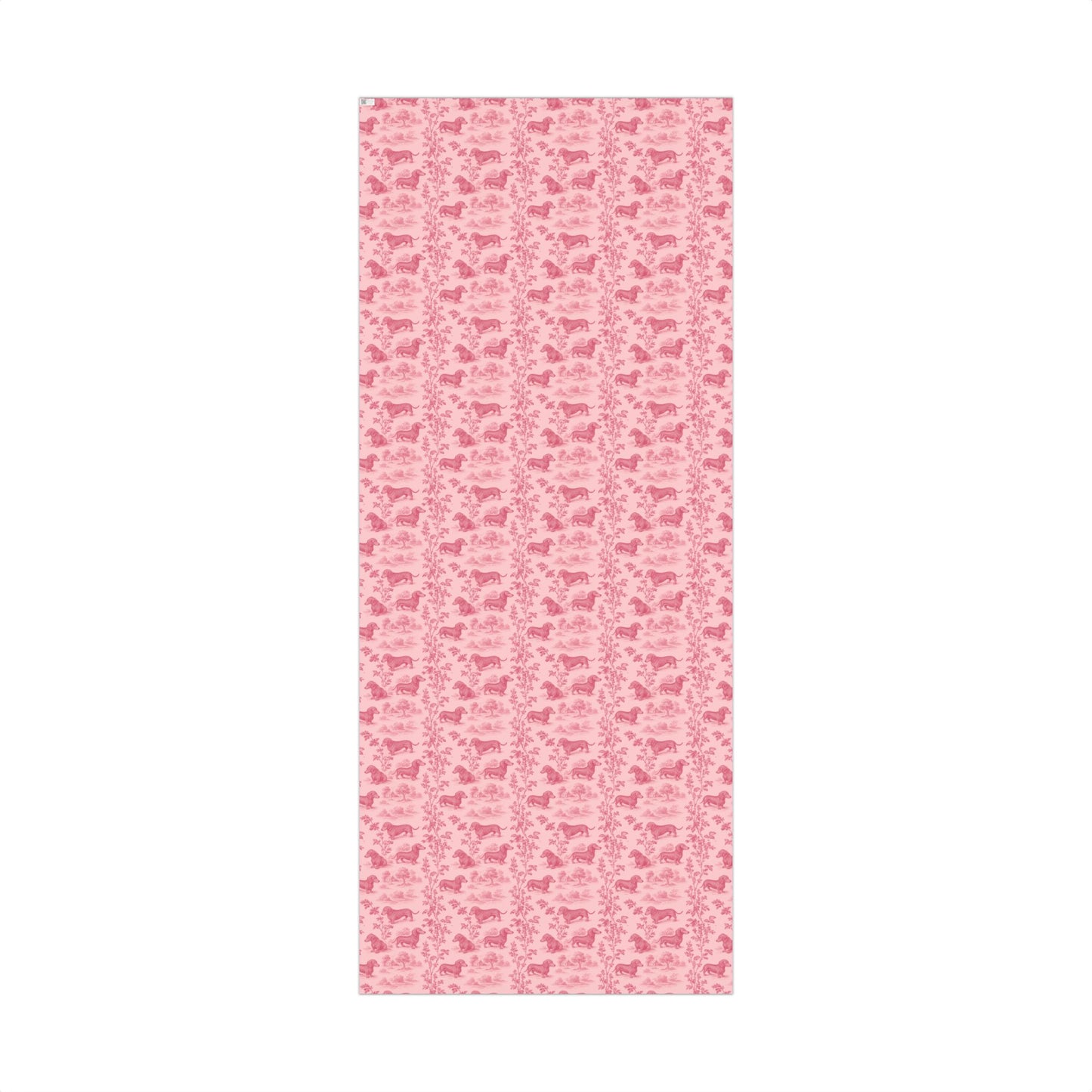 Dachshunds Gift Wrapping Paper in Pastel Pink Toile Aesthetic