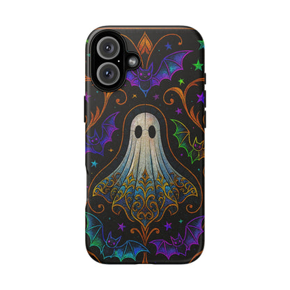 Spooky Cute Ghost Phone Cases - Adorable Neon Bats