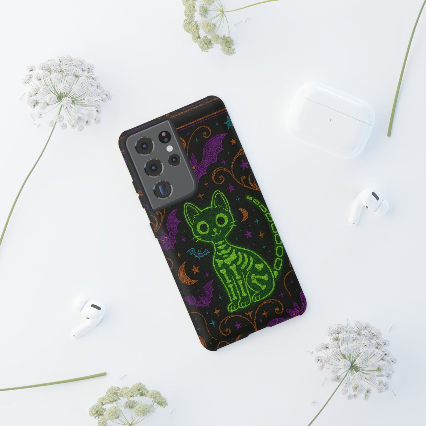 Skeleton Cat Phone Case