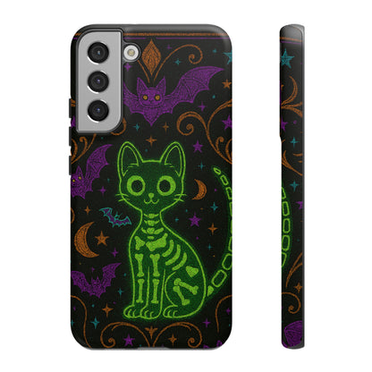 Skeleton Cat Phone Case