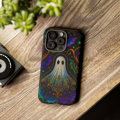 Spooky Cute Ghost Phone Cases - Adorable Neon Bats