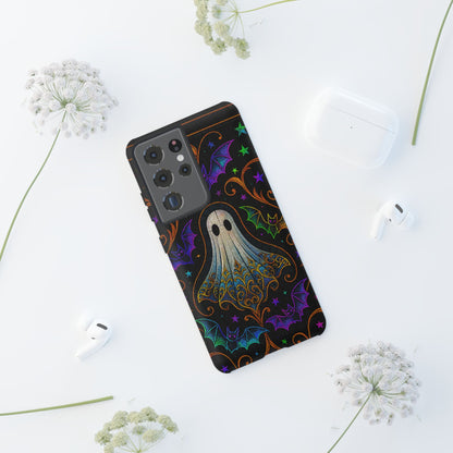 Spooky Cute Ghost Phone Cases - Adorable Neon Bats