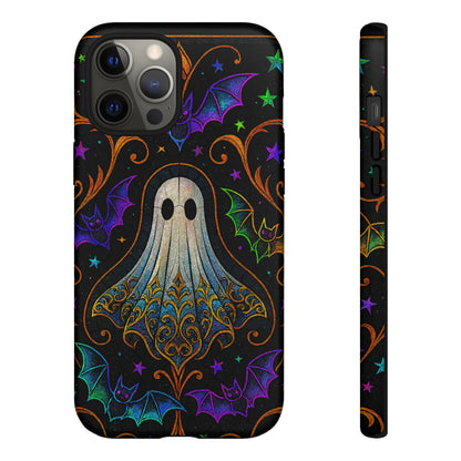 Spooky Cute Ghost Phone Cases - Adorable Neon Bats