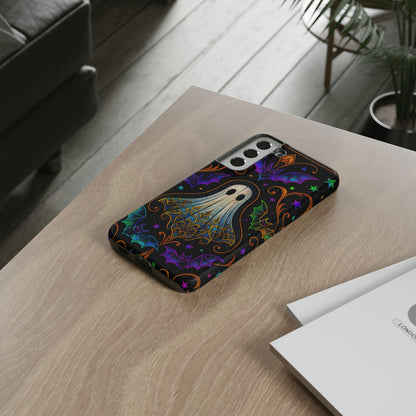 Spooky Cute Ghost Phone Cases - Adorable Neon Bats