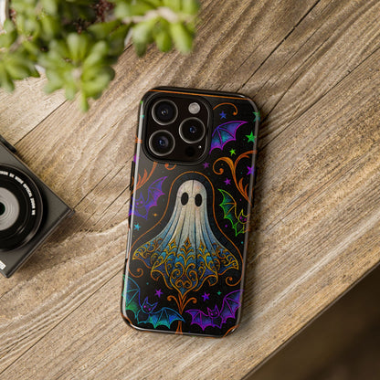 Spooky Cute Ghost Phone Cases - Adorable Neon Bats