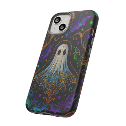 Spooky Cute Ghost Phone Cases - Adorable Neon Bats