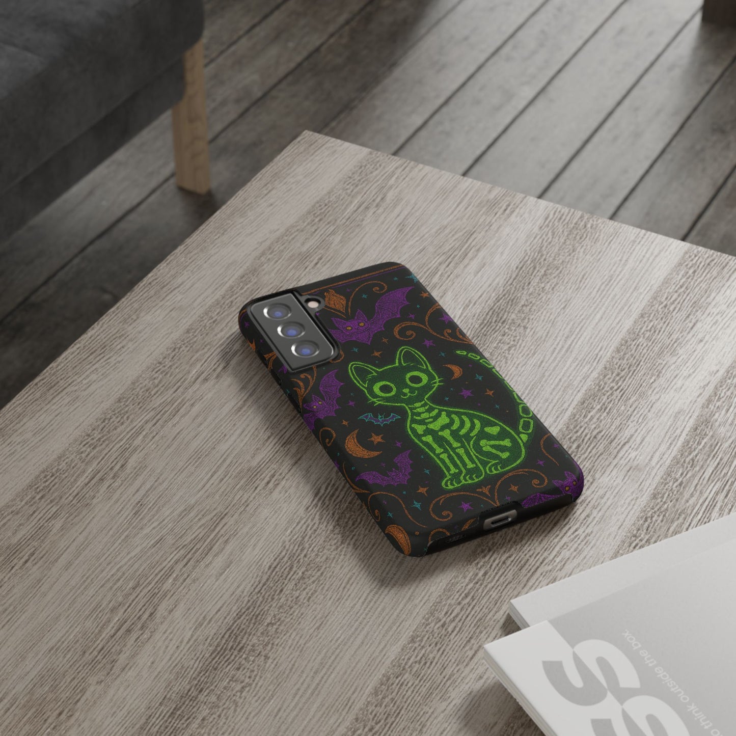 Skeleton Cat Phone Case