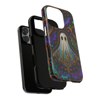 Spooky Cute Ghost Phone Cases - Adorable Neon Bats