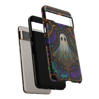 Spooky Cute Ghost Phone Cases - Adorable Neon Bats