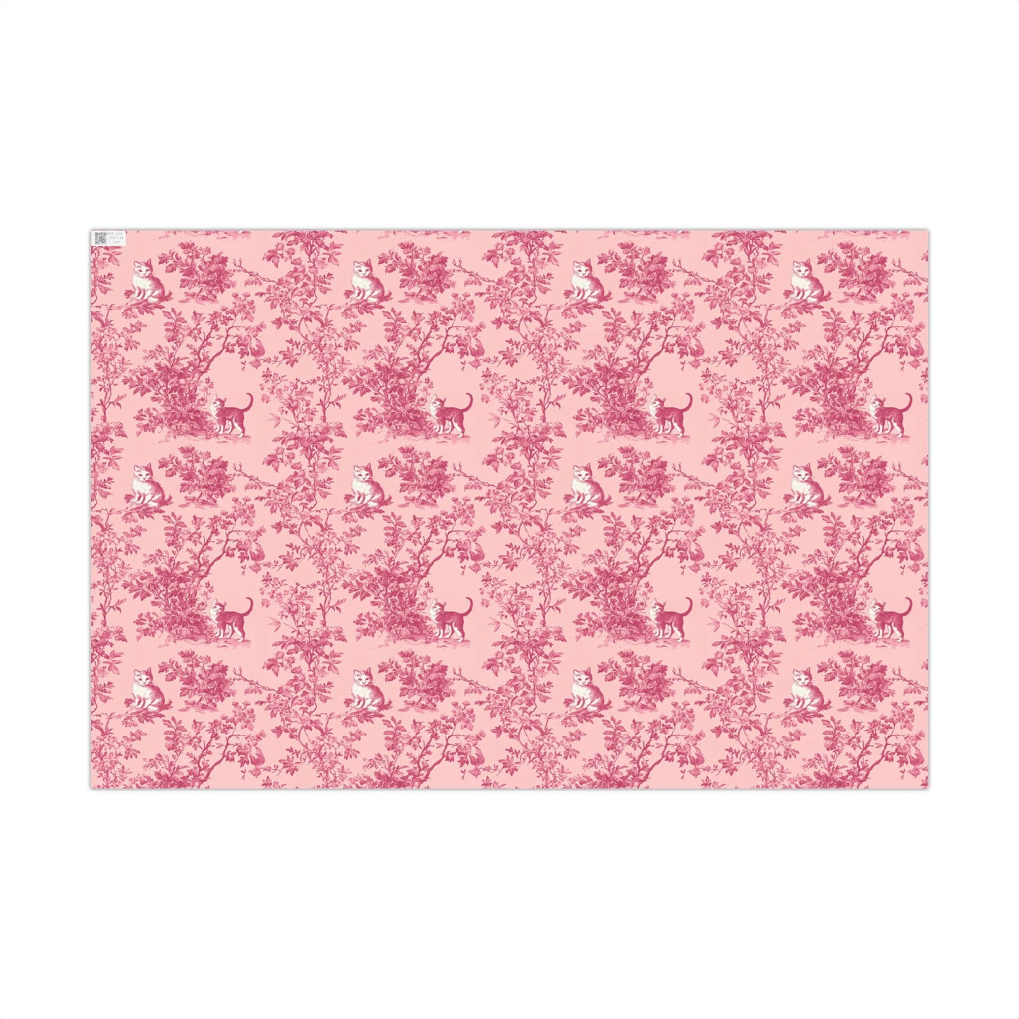 Pink Toile De Joyu Gift Wrapping Paper With Cats