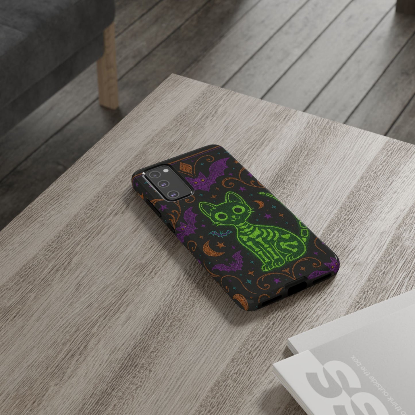 Skeleton Cat Phone Case