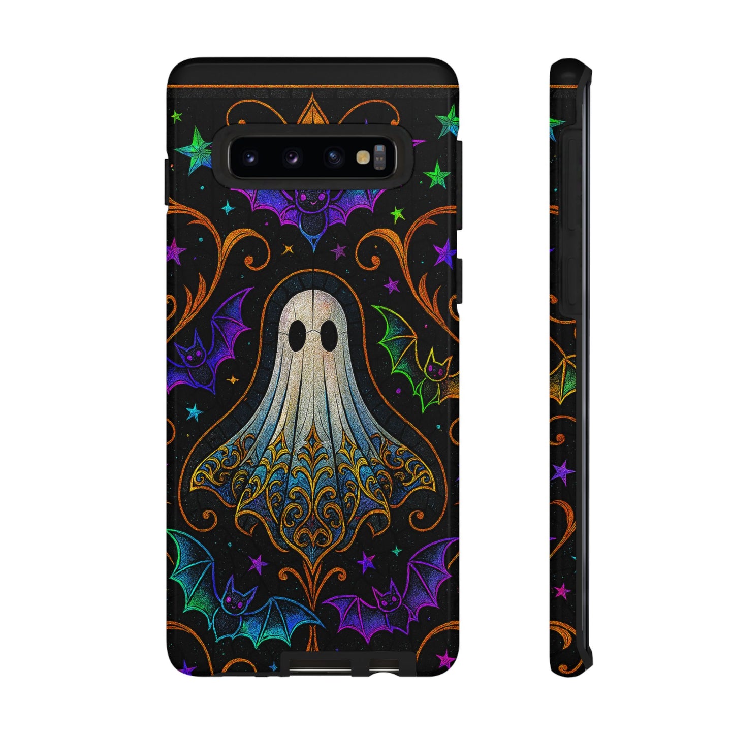 Spooky Cute Ghost Phone Cases - Adorable Neon Bats