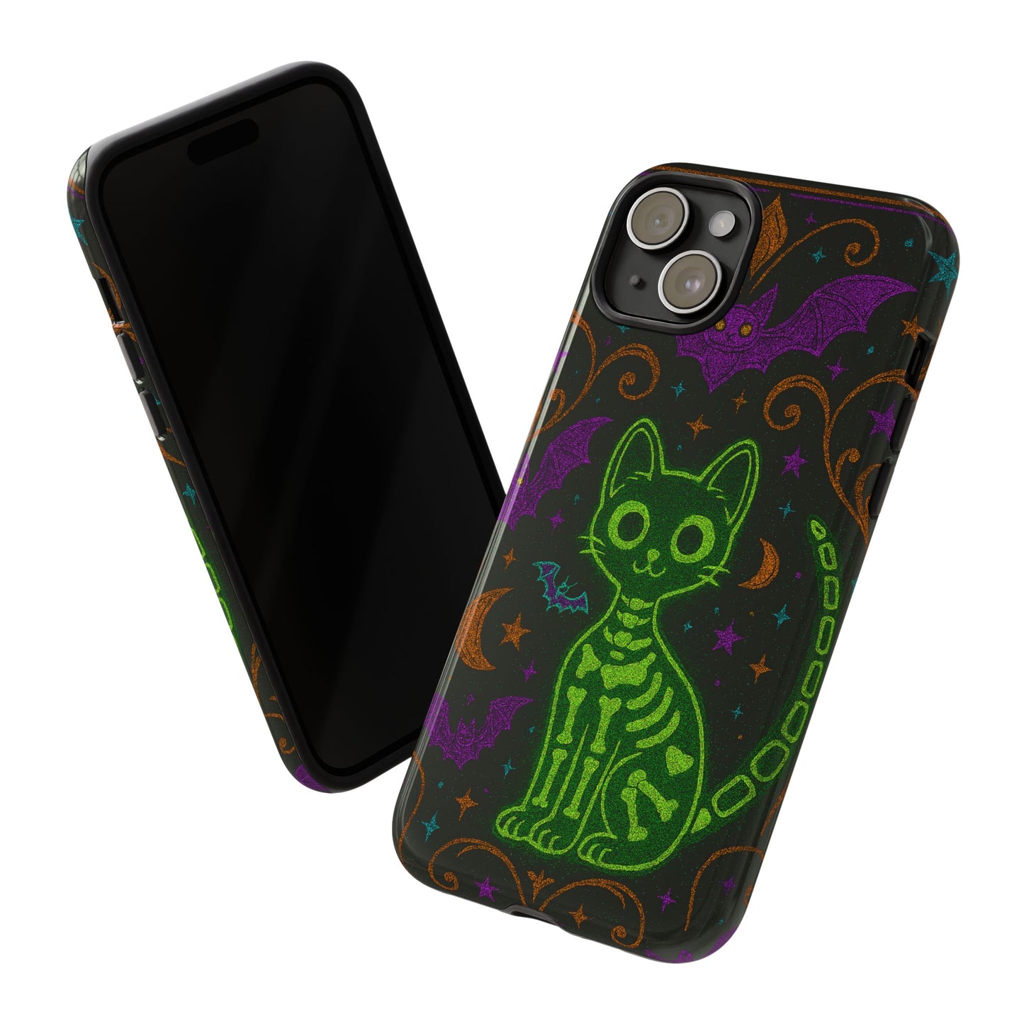 Skeleton Cat Phone Case