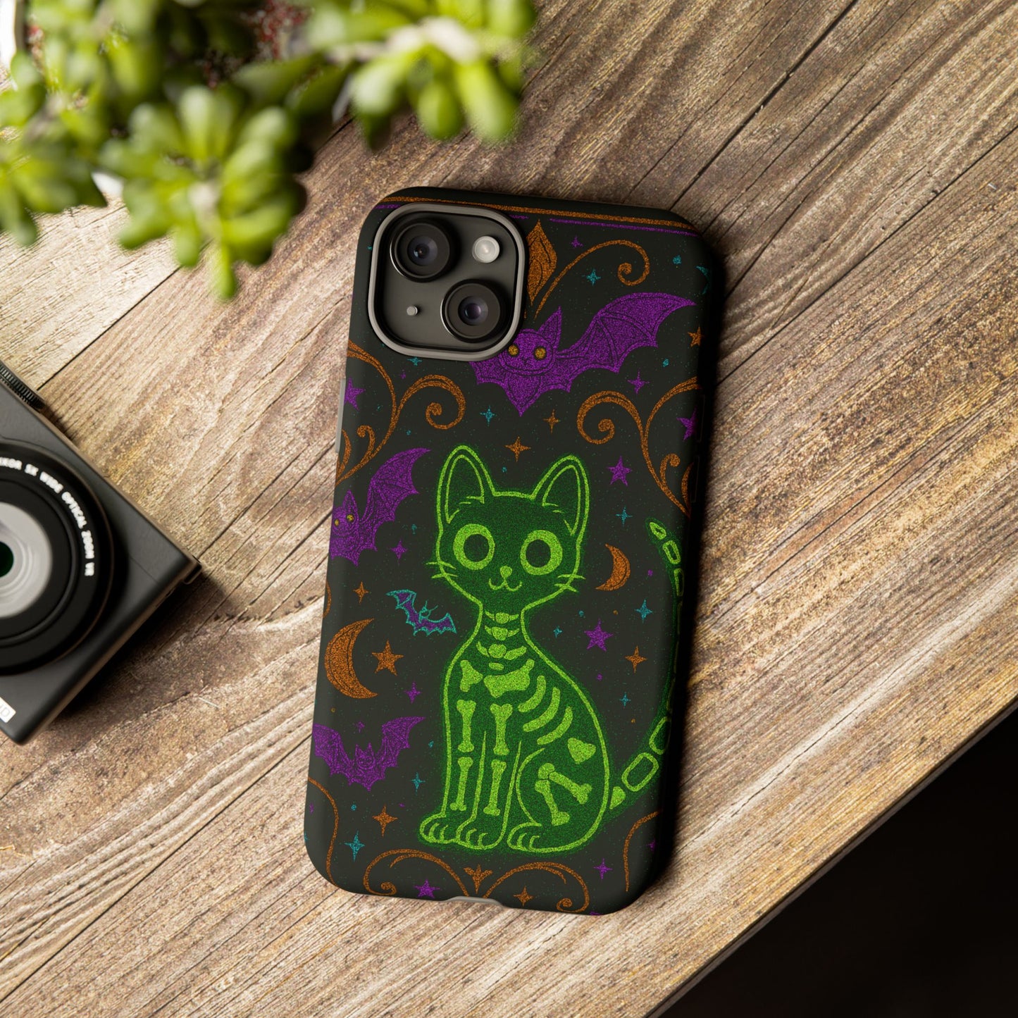 Skeleton Cat Phone Case
