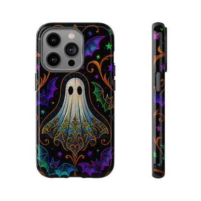 Spooky Cute Ghost Phone Cases - Adorable Neon Bats
