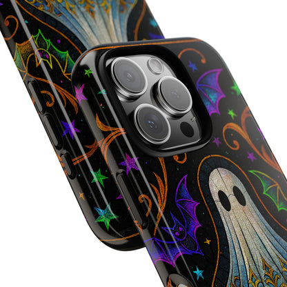 Spooky Cute Ghost Phone Cases - Adorable Neon Bats