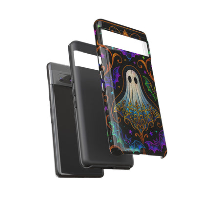 Spooky Cute Ghost Phone Cases - Adorable Neon Bats