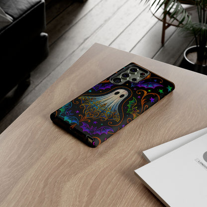 Spooky Cute Ghost Phone Cases - Adorable Neon Bats