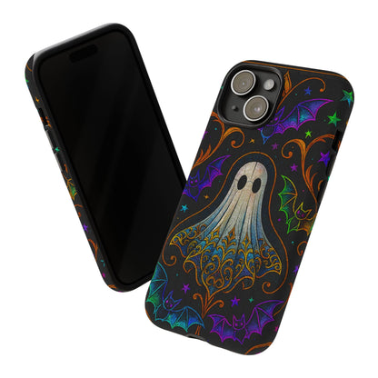 Spooky Cute Ghost Phone Cases - Adorable Neon Bats