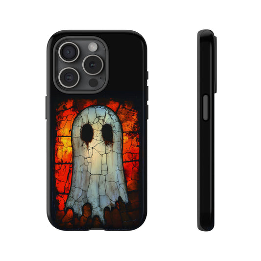 Halloween Themed Phone Case with Stained Glass Ghost